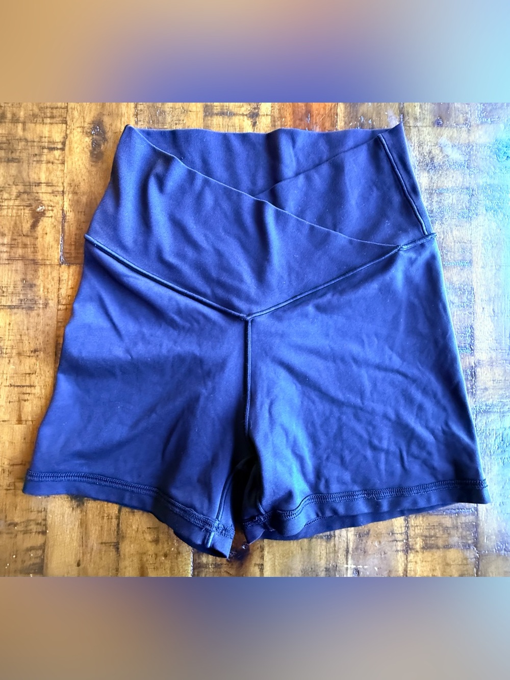 OFFLINE by Aerie Real Me High‑Rise Knit Shorts • Blue • 4” Inseam • Women’s M